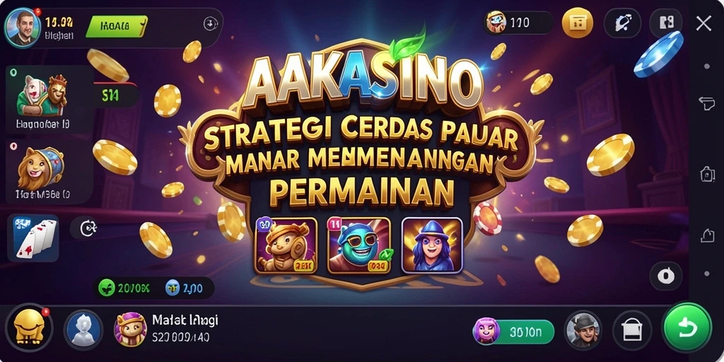 Tampilan menarik dari gameplay strategi AAKASINO yang menegangkan.