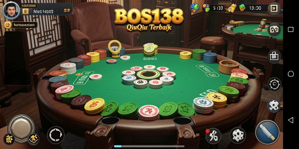 Screenshot utama BOS138 menampilkan gameplay QiuQiu yang seru.