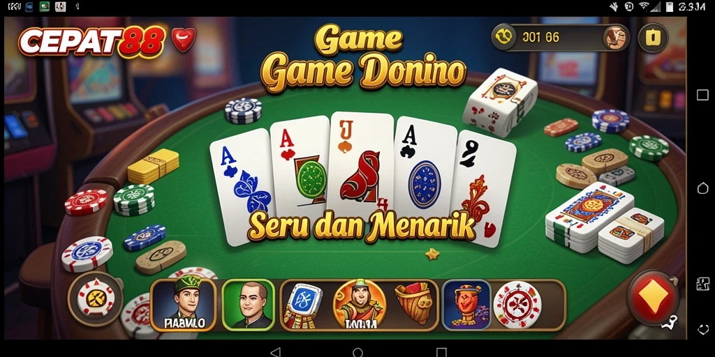 Gameplay seru dari aplikasi Domino CEPAT88 yang mengasyikkan.