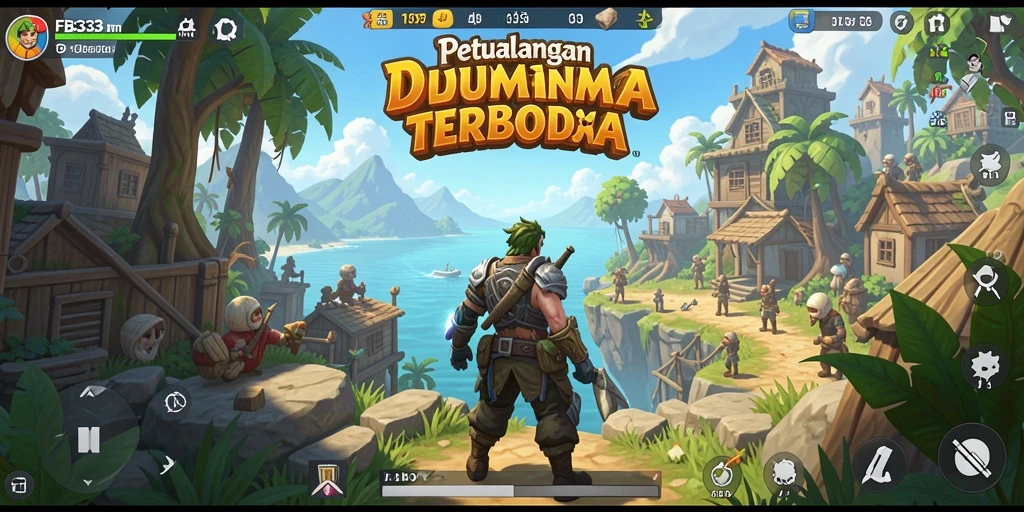 Gameplay FB333 yang menampilkan dunia terbuka dan interaksi karakter.