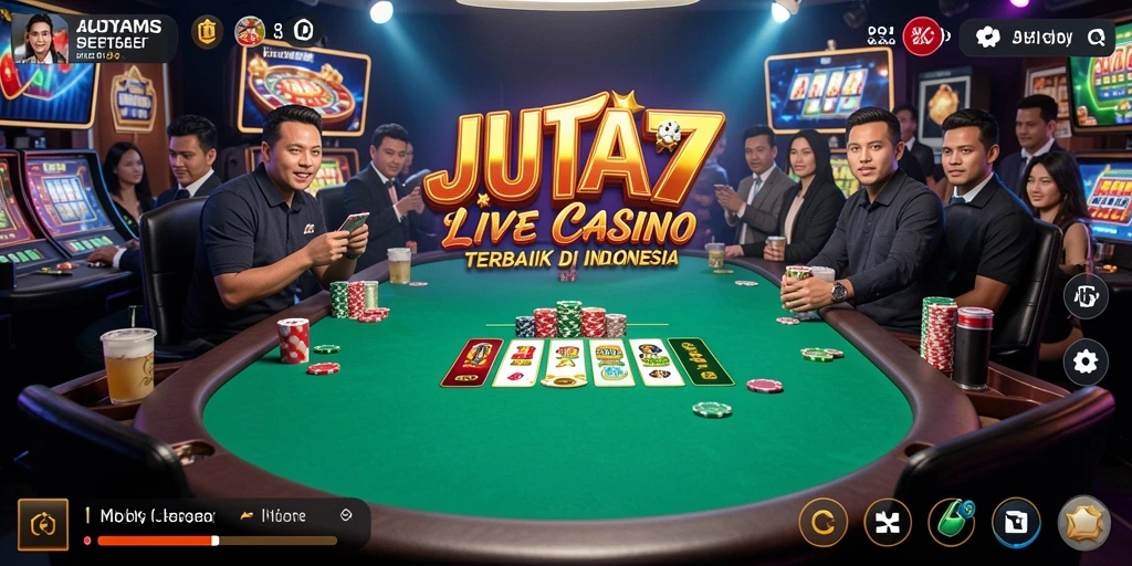 Screenshot gameplay Live Casino JUTA7 yang menarik dan interaktif.