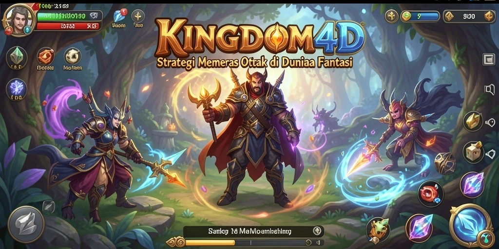 Tangkapan layar menunjukkan pertempuran strategis yang intens di KINGDOM4D.