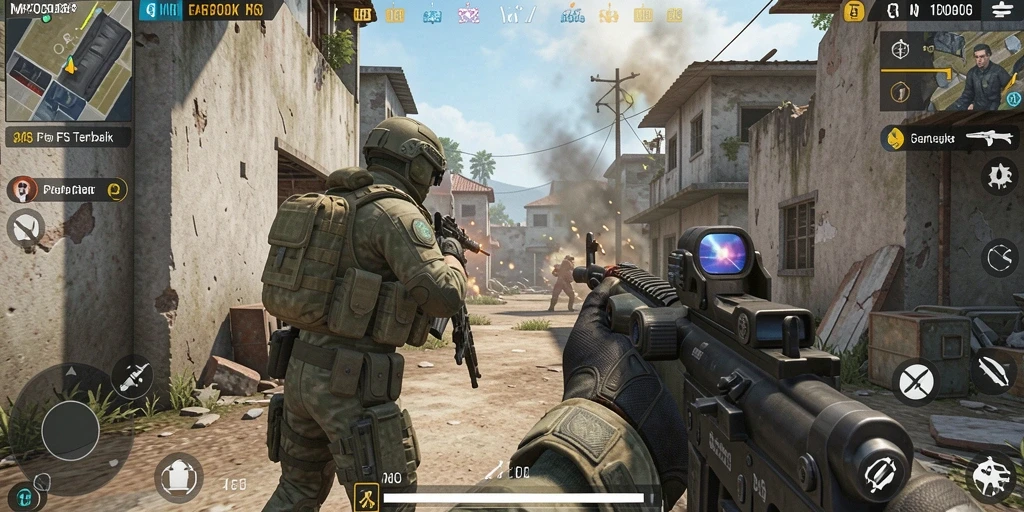 Gameplay seru dengan aksi tembak-menembak yang mendebarkan.