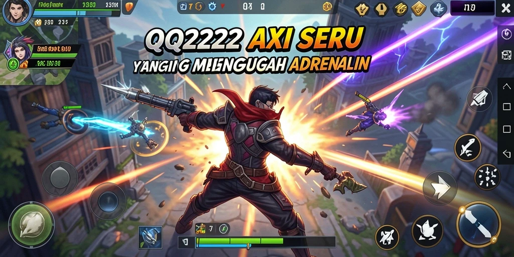 Tampilan gameplay seru yang penuh aksi dari QQ222.