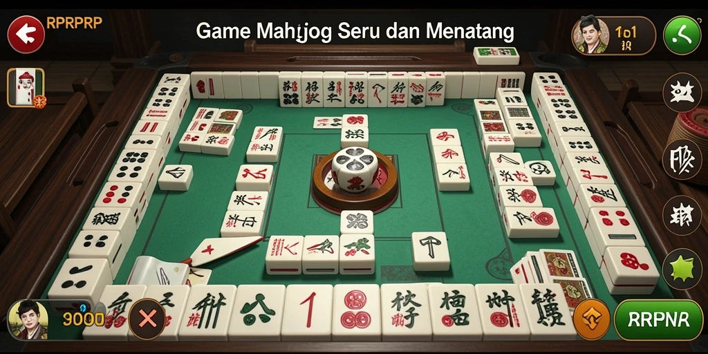 Screenshot RPRPRP menampilkan gameplay Mahjong yang mendebarkan.