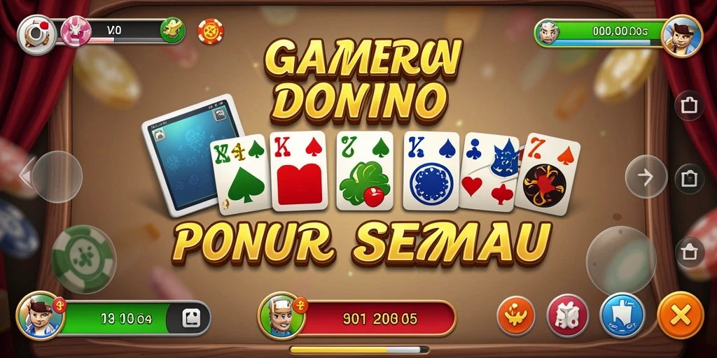 Screenshot gameplay V21 menampilkan aksi seru dalam permainan Domino.